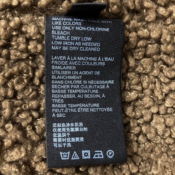 ANTHROPOLOGIE Joni Oversized Sherpa Lined Longline Moto Aviator Jacket LIKE NEW - Picture 13 of 13